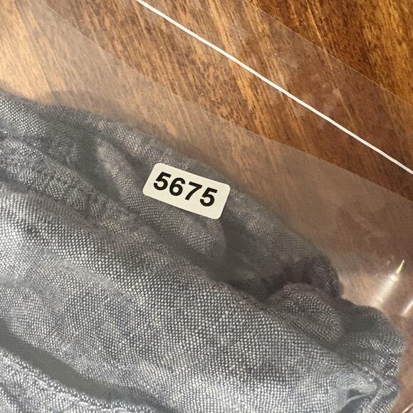 Max‎ Studio Skirt Women Large Chambray Blue 100% Linen Drawstring Pockets Casual - Picture 10 of 10